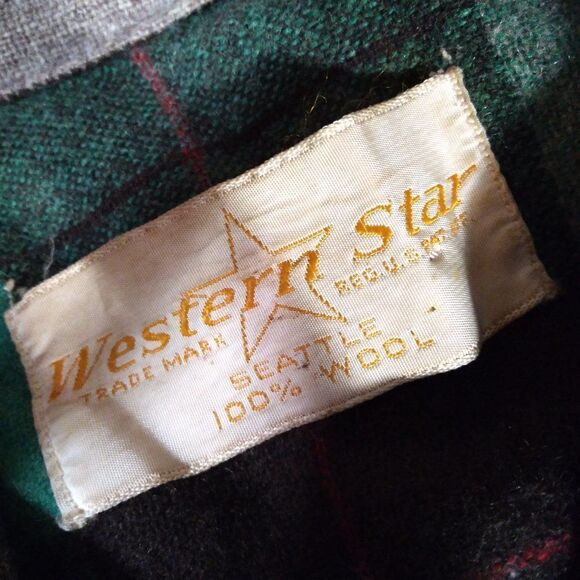 Vintage Western Star Wool Flannel Button Down Shirt - Picture 8 of 8
